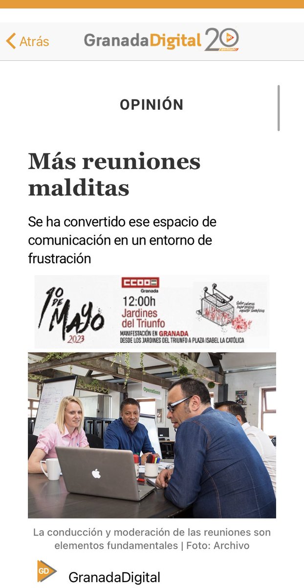 joancmarch's tweet photo. 2/4 ¿Cuantas #reuniones de muchas horas cuya salida es un acta de reunión que no refleja ningún nivel de compromiso o actividad concreta se realizan a diario?
Un #exceso de reuniones las hacen #improductivas
Las reuniones #largas matan las ideas https://t.co/kkZOYQ5Tzx