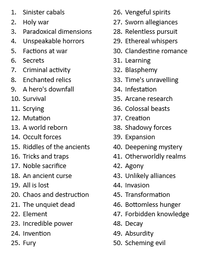 Here's my best tip for turning a fair #dnd dungeon into a great one. 

Randomly select a theme from the below table that informs the creation of the dungeon. Select another theme that informs the ruination of it. 

1/x