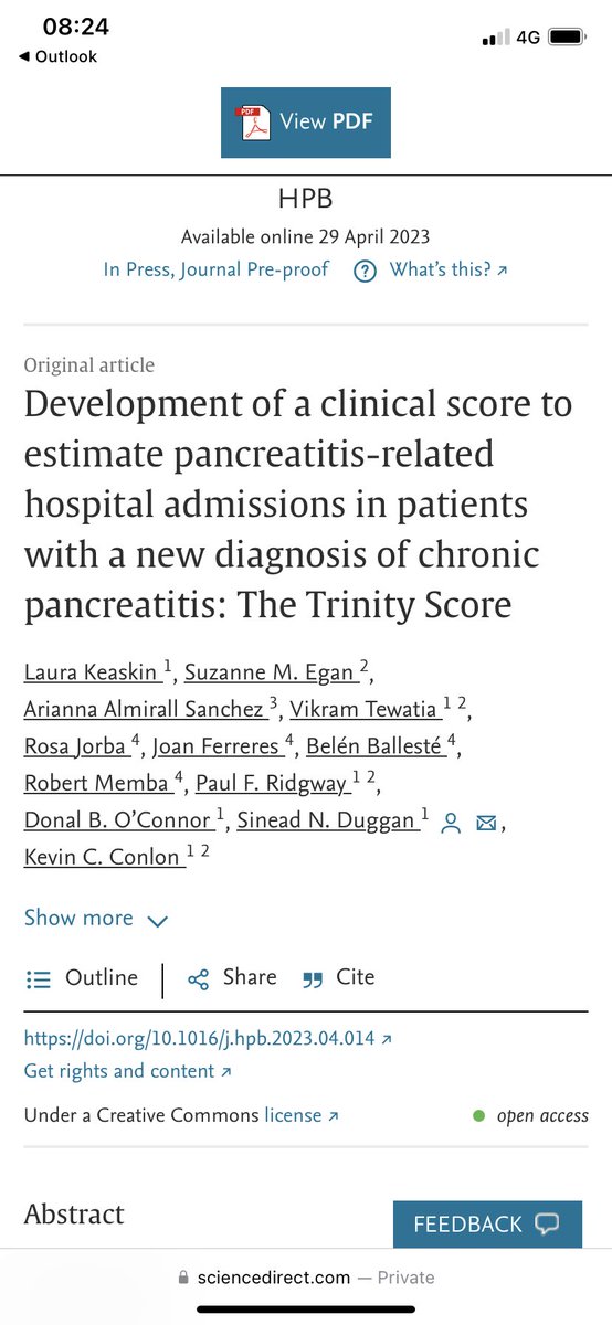 Sinead Duggan (@sineadnduggan) on Twitter photo Delighted to have this Meath-Foundation-funded study published in <a href="/hpbjournal/">@HPBjournal</a>, in collaboration with <a href="/robert_memba/">Robert Memba</a> <a href="/rosa_jorba/">Rosa Jorba</a> & colleagues in Tarragona!
Development of a clinical score for CP.
<a href="/conlonhpb/">Kevin Conlon</a> <a href="/keaskl02/">Laura Keaskin RD</a> <a href="/Marieeganshortt/">Marie egan shortt</a> <a href="/pfridgway/">Paul Ridgway</a>
<a href="/TrinityMed1/">School of Medicine, Trinity College Dublin</a> <a href="/TallaghtSurgery/">Tallaght Surgery</a> Delighted to have this Meath-Foundation-funded study published in <a href="/hpbjournal/">@HPBjournal</a>, in collaboration with <a href="/robert_memba/">Robert Memba</a> <a href="/rosa_jorba/">Rosa Jorba</a> & colleagues in Tarragona!
Development of a clinical score for CP.
<a href="/conlonhpb/">Kevin Conlon</a> <a href="/keaskl02/">Laura Keaskin RD</a> <a href="/Marieeganshortt/">Marie egan shortt</a> <a href="/pfridgway/">Paul Ridgway</a>
<a href="/TrinityMed1/">School of Medicine, Trinity College Dublin</a> <a href="/TallaghtSurgery/">Tallaght Surgery</a>