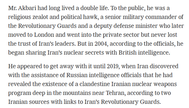 [情報] 紐時：伊朗處決的前國防部副部長是間諜