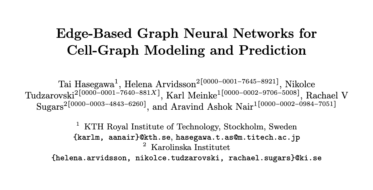 a_a_nair's tweet photo. Super excited to present our recent work at #IPMI2023! We propose EAGNN (Edge Aggregated GNN), which aggregates node and edge features to take advantage of the tissue topology and facilitate edge label prediction for medical images. 
@Karl_Meinke @RachaelVSugars  @ipmi2023 
#GNN https://t.co/7Oazz6z7h0