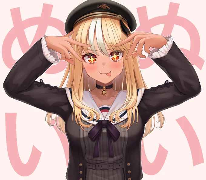 ふーたんのキラキラな目を見てたら描きたくなったので描いてみました  #不知火フレア #しらぬえ