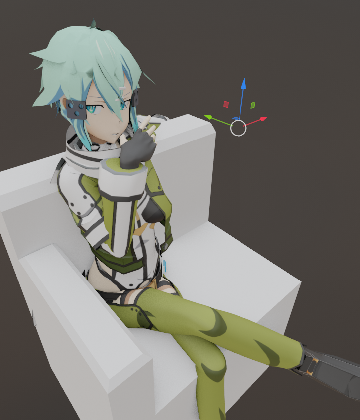 この前作ったシノンはポーズと構図の検証に使ってるよ!そのうち何かで配布したい気持ちもありけり(需要はさておいて) 