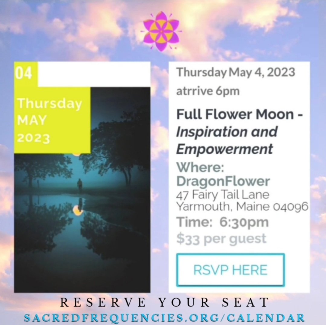 #SacredFrequencies #founder <a href="/calirossen/">Cali Rossen</a>
Leading an inspiring &amp; empowering #soundbath this week! #inperson
#rsvp sacredfrequencies.org/calendar Location #yarmouthmaine <a href="/dragonflowerme/">krystal malinovskii</a>