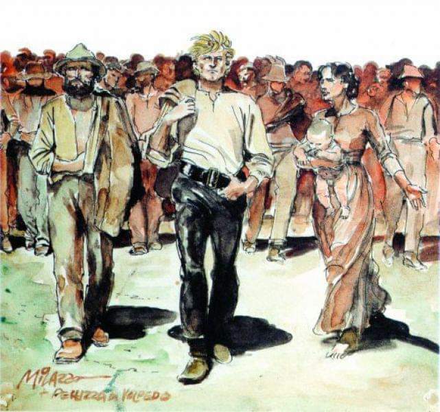 FumodiChina's tweet image. Buon #PrimoMaggio! Ogni appassionato di fumetti italiani non può non associare il ricordo dei tanti lavoratori sfruttati lungo i secoli al celebre “Sciopero” di #KenParker del 1984, con copertina filologica su “Il Quarto Stato” dipinto da Giuseppe Pellizza da Volpedo nel 1901 ♥️