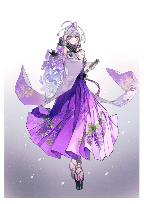 藤の花の擬人化
