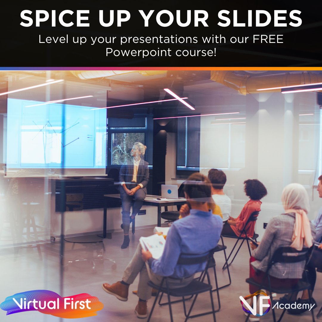Add a little bit of spice 🌶️ 
Virtual First's free Microsoft PowerPoint course can help you take your presentations to the next level! With our course, you'll learn how to create engaging and dynamic slides that will captivate your audience. 
#microsoftpowerpoint #microsoftcourse