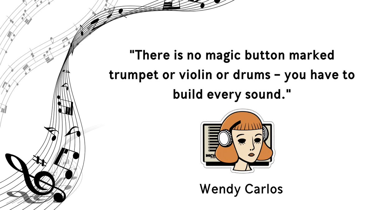 If you're a synthesizer fan, then you don't want to miss this month's quote by Wendy Carlos.

#SynthQuote #WendyCarlos #SynthesizerWisdom #MusicEducation #SynthInspiration #SynthCommunity #SynthLove #ElectronicMusic #SynthLife #MusicQuotes #InspiringQuotes #MonthlyQuote
