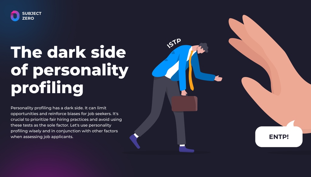Personality profiling has become popular among employers, but it's important to consider the negative impacts it may have ❌
The tests can limit opportunities, reinforce biases, and shouldn't be used as the sole factor in employment decisions 👥
#SubjectZero #PersonalityProfiling