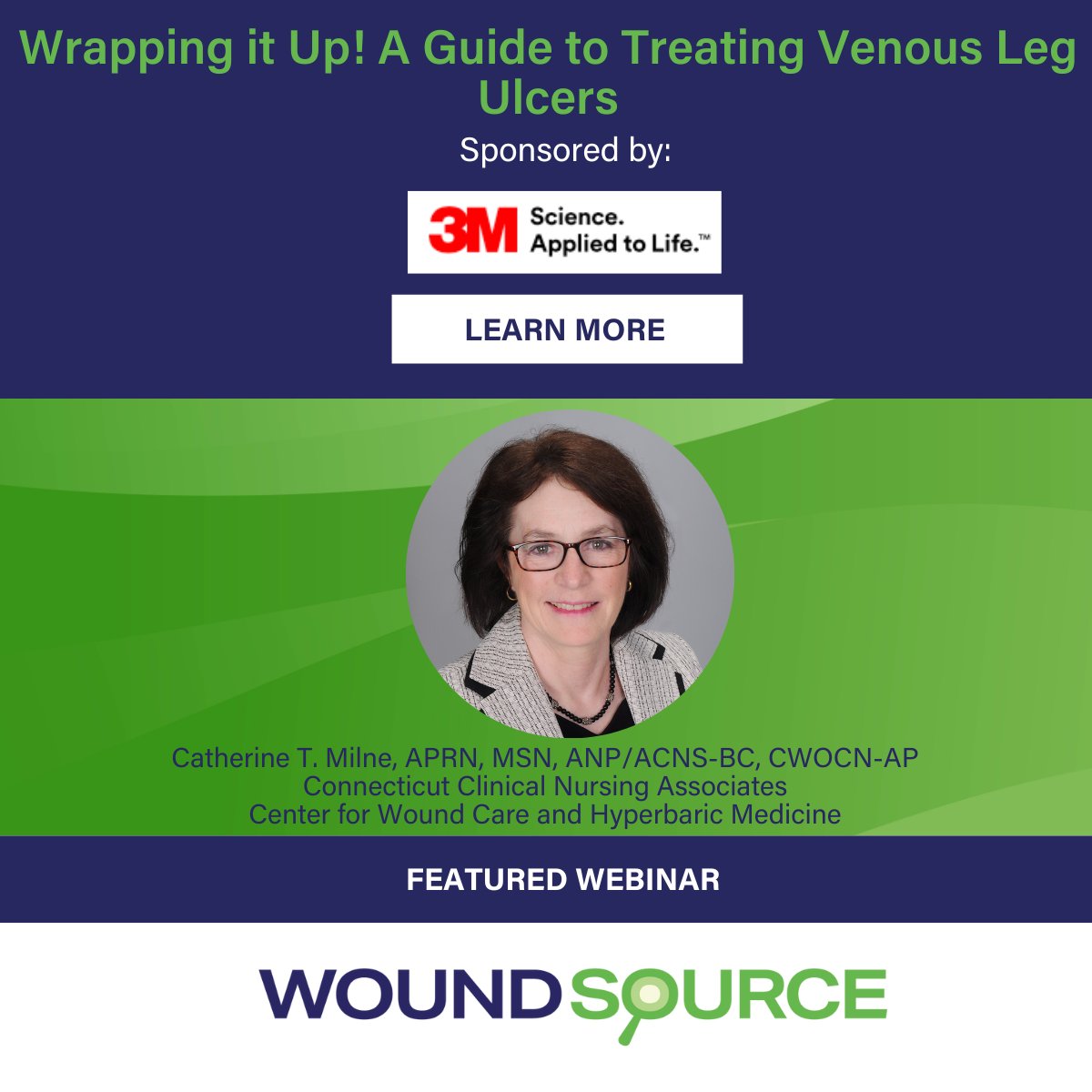 WoundSource's tweet image. Catherine Milne will present "Wrapping it Up! A Guide to Treating Venous Leg Ulcers," a webinar sponsored by 3M. 

Milne will review best practices for diagnosing VLU’s and considerations for a treatment plan.

When: May 3 at 12:30 ET
Register: ow.ly/AAmH50NJxcU

#VLU