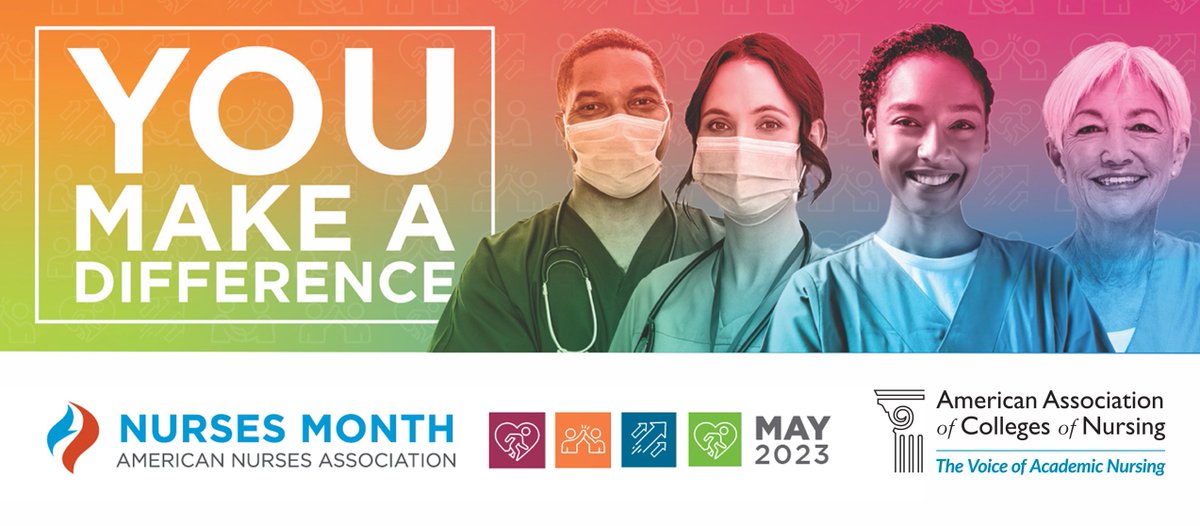 Happy #NationalNursesMonth! AACN celebrates our member schools &amp; nurses for their commitment to advancing health and health care. We’re proud to join thousands of organizations to highlight the impact nurses have on keeping individuals &amp; communities safe. #YouMakeADifference