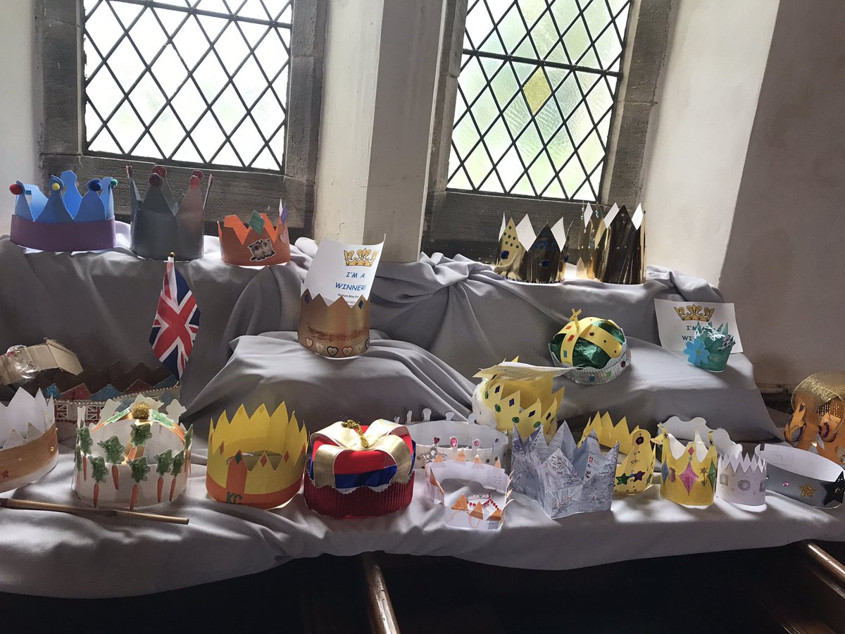 Come along to St John’s Church today and see our beautiful Coronation crowns. Come and find out if you are a winner!