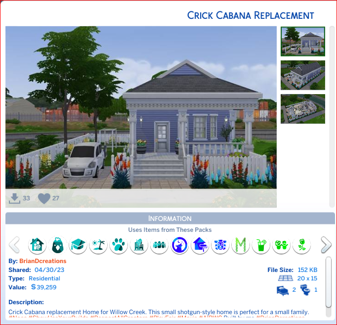 Inamacsims4's tweet photo. Sul Sul! I would like to nominate the following fantastic creations for a #maxisfav The Emerald Ballroom by #TheLonnykins
Crick Cabana Replacement by #BrianDcreations
Cypress Terrace by #TebanGreen
Willow Creek Restaurant by #MeekaDenimore Thank you, Dag Dag x https://t.co/9bz0tNcdMH