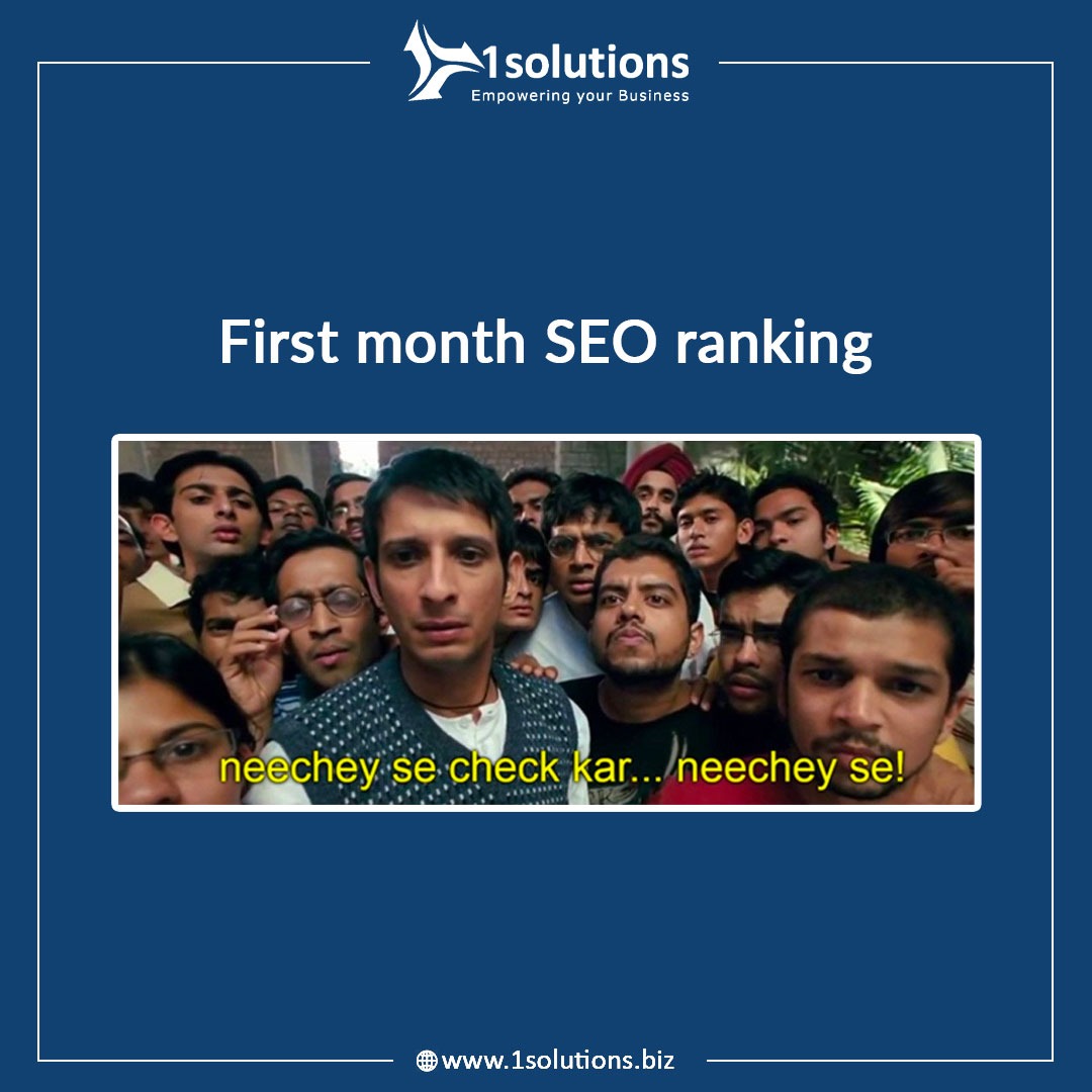 1solutionsbiz's tweet photo. Lower than expected first-month SEO ranking? 😬 Our team can help turn things around and boost your website's visibility. Let's connect!

Let's get you the visibility you deserve, visit us at- https://t.co/5If0owkVbB

#fridaymeme #SEOhumor #digitalmarketing #1Solutions https://t.co/zTpjthvYgM