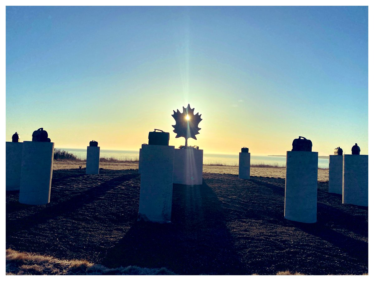 MaceachernNeil's tweet photo. @DailyPicTheme2 My #April picture is a solemn sunrise photo at the lovely #MinersMemorial Park in #GlaceBay #NovaScotia 🇨🇦.So much beautiful light honouring those who worked all their lives in darkness…RIP https://t.co/g5czzzB6lY