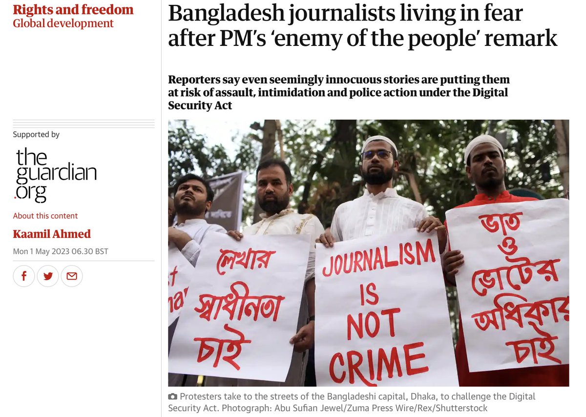 MarxdeMorais's tweet photo. Autocratic PM Hasina in UK for King Charles' coronation; fear & jailed journalists in Bangladesh. There is an urgent need for action. Niece MP @TulipSiddiq & her friend Sir Kier Starmer must demand press freedom and fair elections. #NewFlowersForBangladesh

https://t.co/VCZd47FwMi