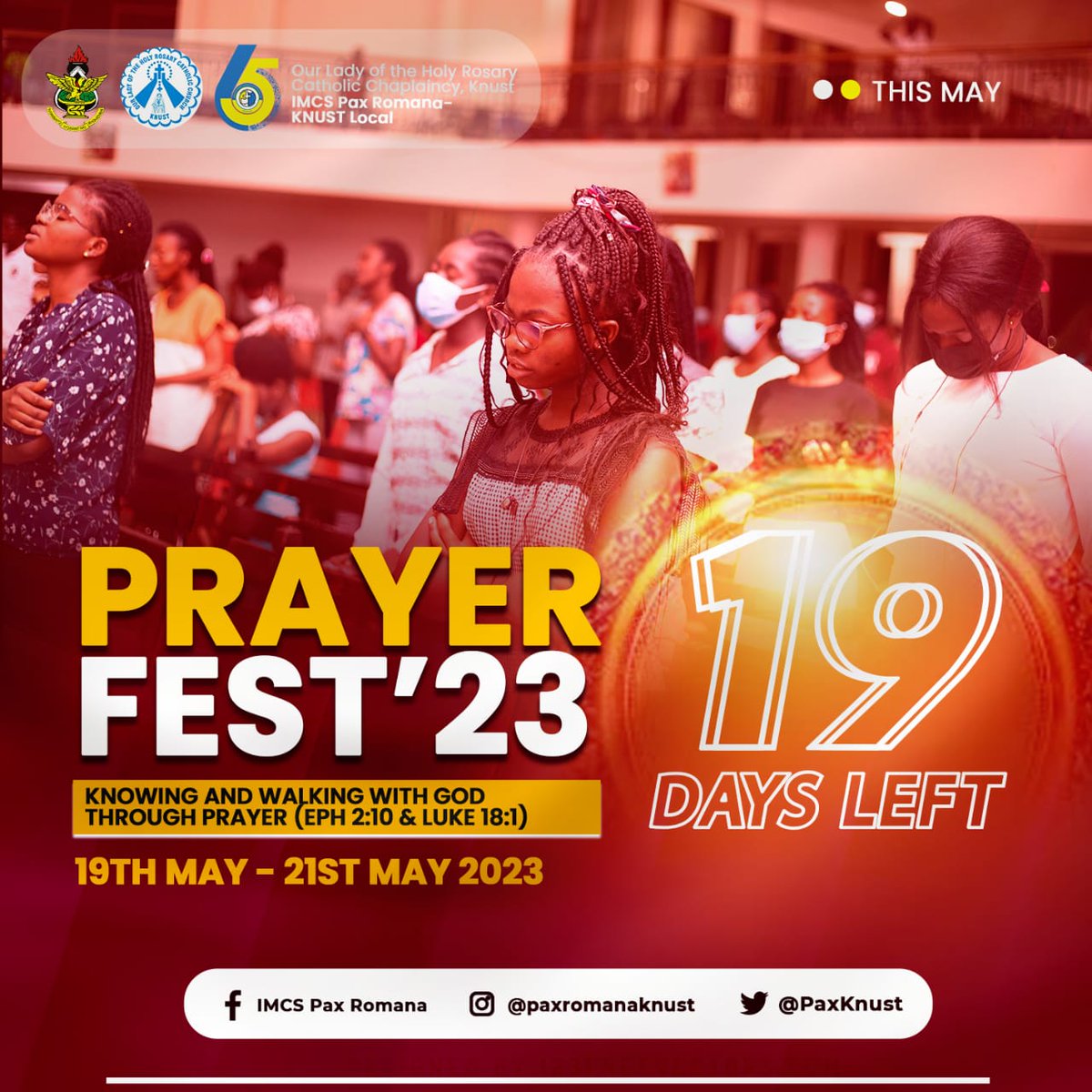 PaxKnust's tweet photo. Pax oo🗣️
Peace oo🗣️

 *PRAYERFEST '23* 
 *1️⃣9️⃣ Days More🥳💃💃* 

It's all about Prayerfest '23. 
1️⃣9️⃣ days more to have a spirit filled encounter with God  and draw ourselves closer to Him. Make it a point to be part of this wonderful🤩 experience. https://t.co/ARFN6uTc4K