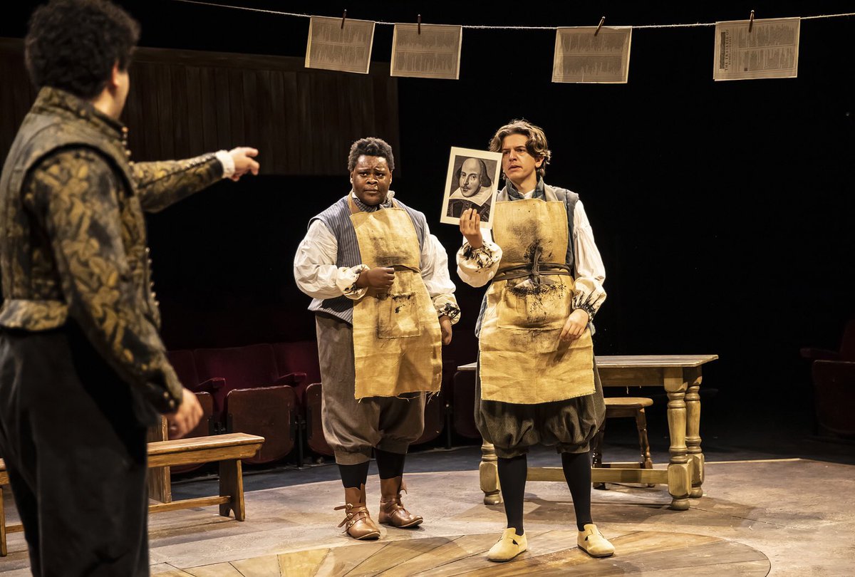 beyondcurtain12's tweet photo. The Book of Will, a brand new production of the award winning comedy is now playing. 

@QueensTheatreH - until May 13th
@octagontheatre - 17th May - 3rd June
@ShakespeareNP - 19th October - 11th November

📷 Pamela Raith https://t.co/wjZdvULz2O