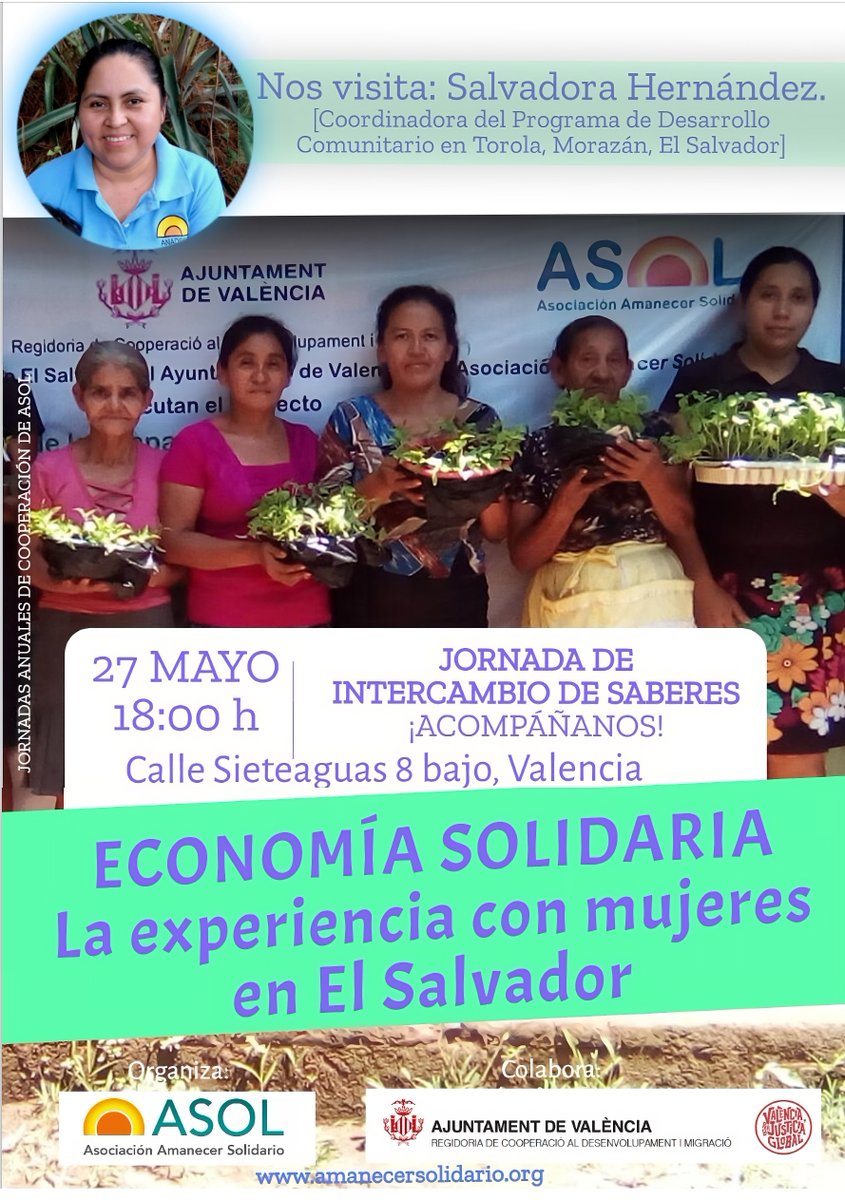 Salvadora Hernández, representante de las comunidades de El Salvador comparte las vivencias y retos de las mujeres campesinas que transforman su entorno con la economía solidaria.
#EconomiaSolidaria #ElSalvador #ASOL #Solidaridad #RompiendoBarreras #Sensibilizacion #Cooperaciona