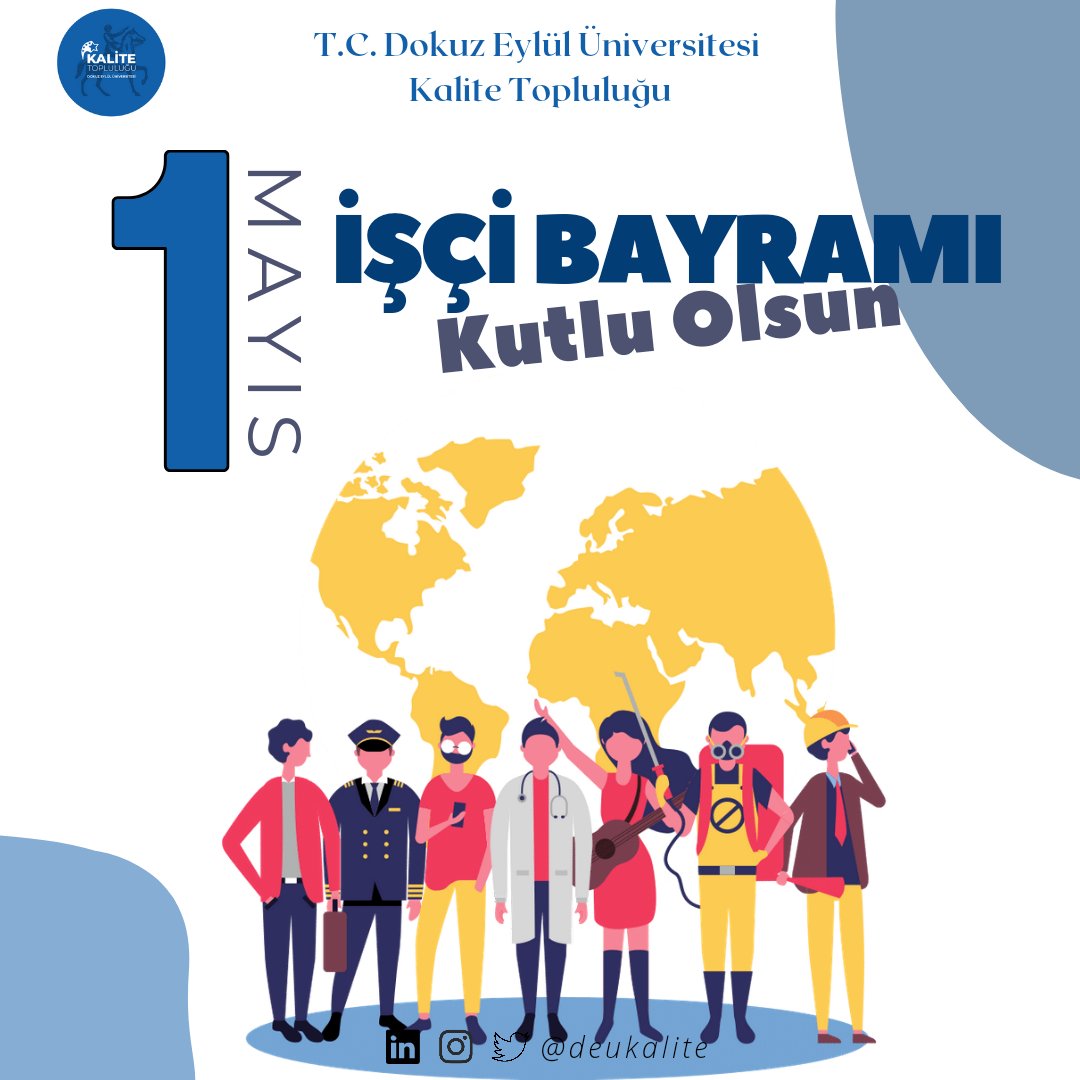 Bu büyük dünyayı inşa eden tüm emekçilerin ve işçilerin, 1 Mayıs İşçi Bayramı kutlu olsun💐

#universitemdeu #kalitekoordinatörlüğü