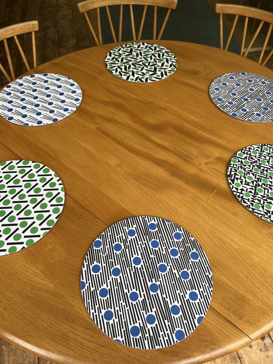 printsandpress's tweet photo. Just showing off my round placemats cause they’re looking fab on this beautiful Ercol table. And they’ll last you as long anything Ercol! Buy here: https://t.co/VKlOQOfPwO https://t.co/6uRtNtaf9w