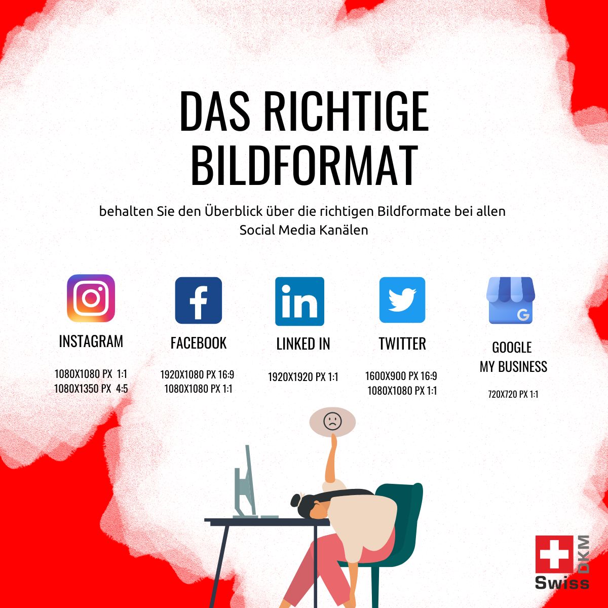 Nutzen unseren Leitfaden zu den wichtigsten Social Media Plattformen und lassen Sie Ihre Bilder optimal zur Geltung kommen ♥️

swissdkm.ch