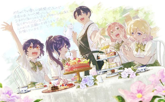 ちなみにこれは自慢なのですが、先月まで手伝ってもらっていたスタッフさんから美麗イラスト頂きました 可愛く描いてくれたヒロイン達といつもより数段イキイキしてる小湊とでもう…幸せ空間!!宝物!!!