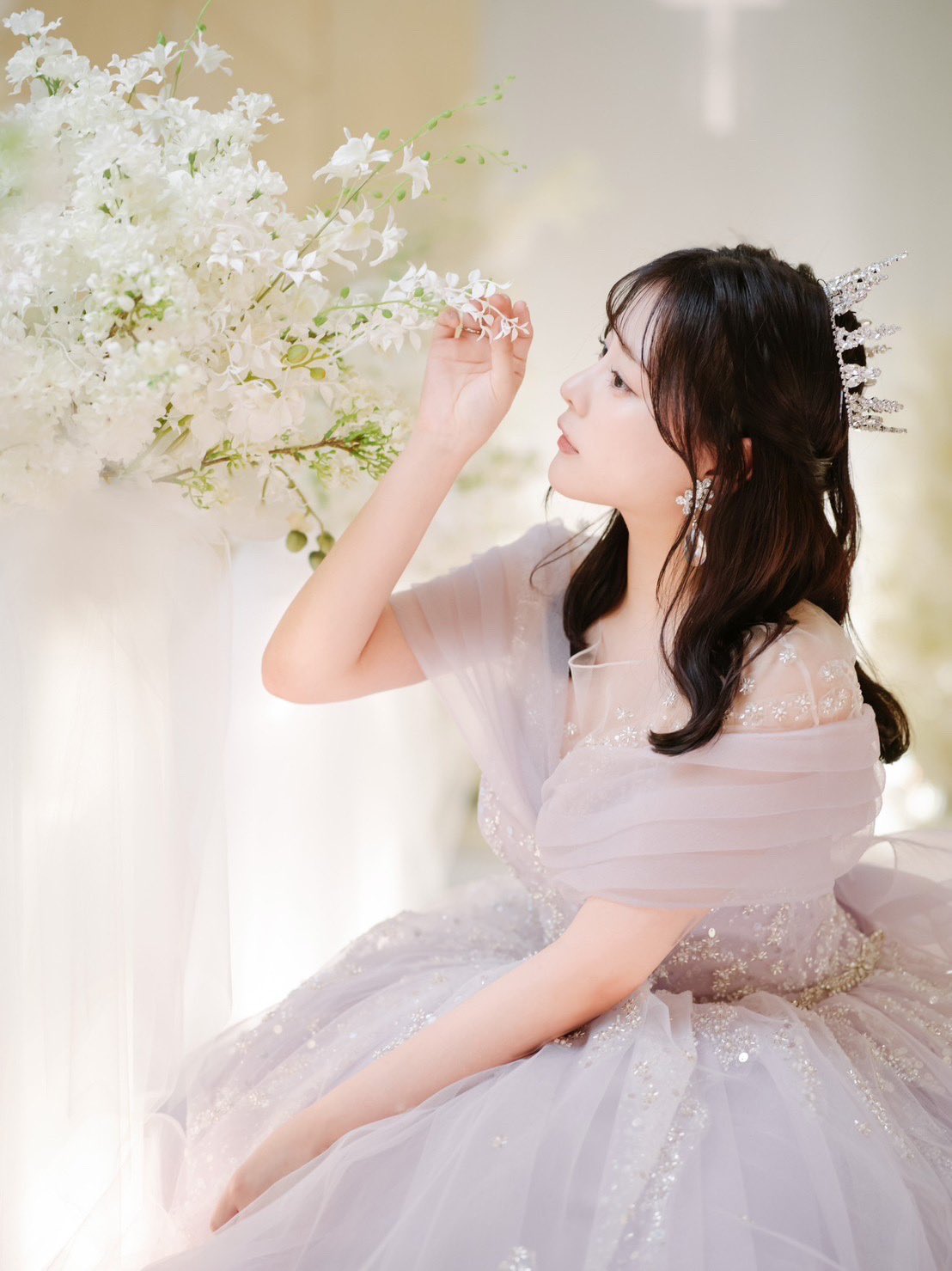 即日発送 齊藤なぎさちゃん着用 dazzlinミックスレースドレス