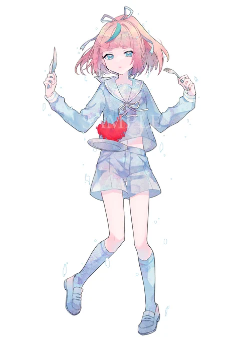 【お仕事】桃蔵大月神さまのうたみた用イラスト描かせていただきました かっこいいとかわいいを合わせた歌声がとっても素敵で最高だ～～～動画もすごくかっこいいので見てください