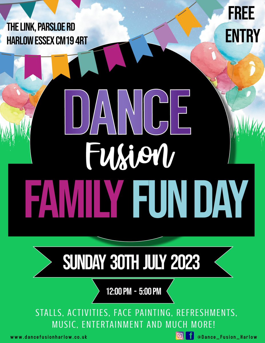 Our first ever fundraiser! Our aim is to raise money to put towards our company show in 2024 &amp; to supporting other future opportunities for the dance school 💜.
BUSINESSES get in touch if you would like to be involved with a stall or activity! 😃 #dancefusionharlow #harlow #essex