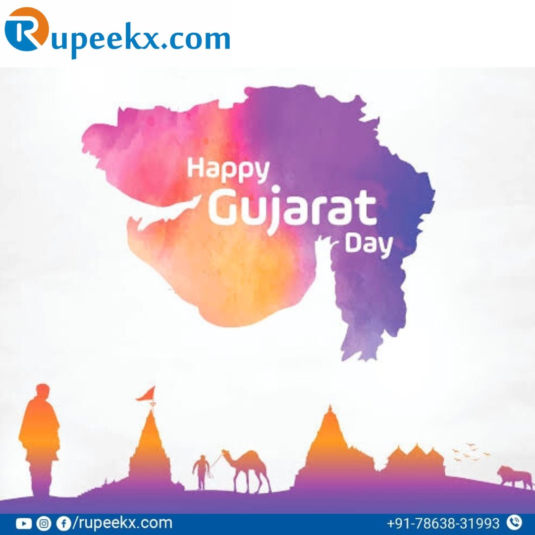 rupeekx's tweet photo. "#HappyGujaratDay to all the amazing people of #gujarati .
#Rupeekx " https://t.co/NRkWREOzyr