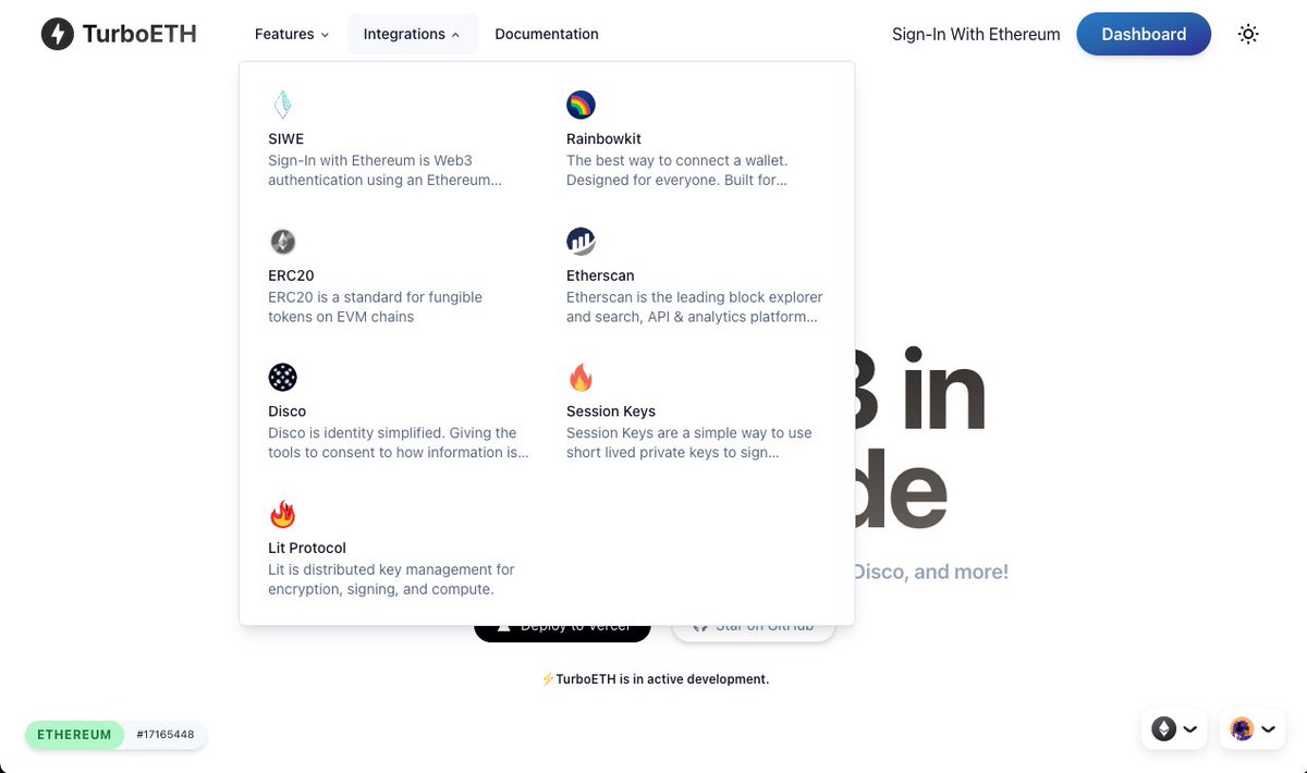 KamesGeraghty's tweet photo. ⚡️Start building a full-stack Web3 app in minutes:

- account manager @rainbowdotme 
- authentication @signinwitheth
- identity simplified @discoxyz
- distributed key management @LitProtocol
- and more...

🔗https://t.co/9wAnnNcXfk https://t.co/5hfS6b6VSP