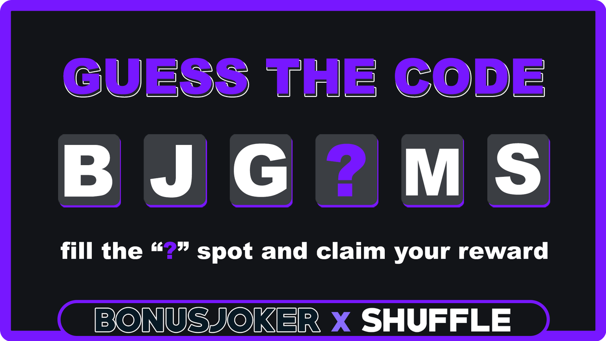 BonusJokers's tweet photo. 🤔- Guess it for a free @shufflecom Bonuscode

✅- Wager requirement of $1,000

🍀- Join Shuffle: https://t.co/V5SMK7cVSp https://t.co/CnOwtCpElv