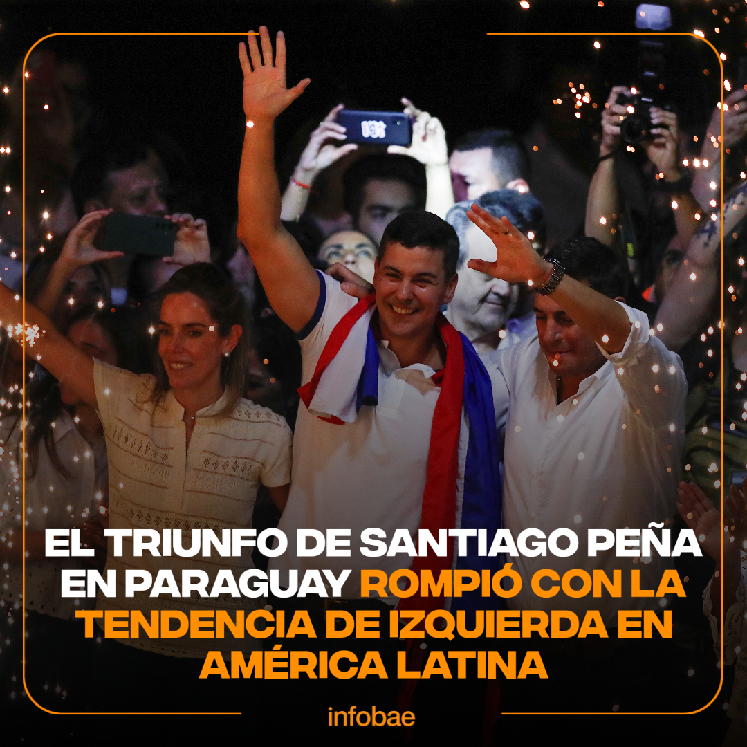 infobae's tweet photo. El triunfo de Santiago Peña en Paraguay rompió con la tendencia de izquierda en América Latina https://t.co/W9QXkIJh2O https://t.co/uevmh0SnHK