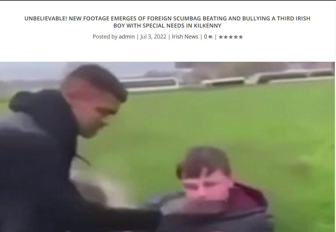 DiversityinIre1's tweet photo. Alamin Mohammed was filmed bullying and beating up Irish kids with special needs in Kilkenny and threatening to kill one of them in footage that made it onto the internet on dates in june and july in 2022.
As far as mainstream Irish media went, this didn't happen.
Videos below: https://t.co/NP6nIhGnxG