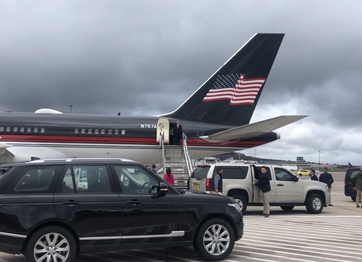 Former US President Donald Trump said ‘It’s great to be home again” on his first trip to Scotland since 2018 #STVNews
