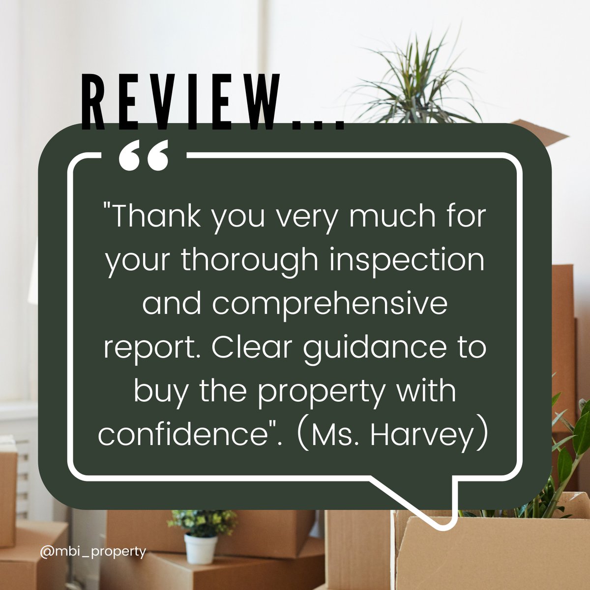 Another happy customer! ✨

#inspection #comprehensive #report #commercial #residential #surveys #surveyors #agents #property #confidence #guidance #mbi #professional #review #buildingsurvey #building #newhome #homesurvey #home #residential #survey #house #newhome