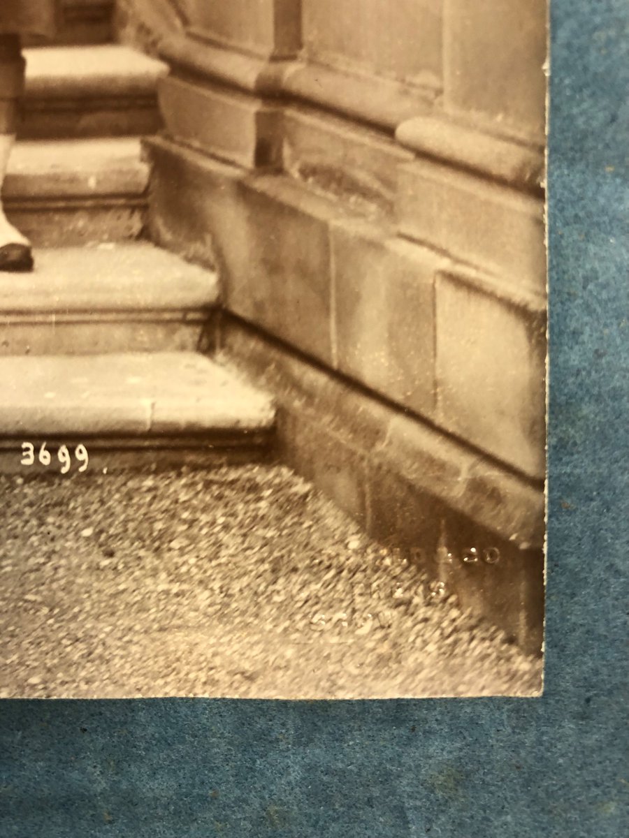 While prepping for a visit from the @JohnGrayCentre team I came across this uncatalogued photograph of the London Scottish regiment at @GosfordHouse No other information apart from this faint stamp at the bottom. Can't make it all out 🕵️‍♀️ #HESArchives