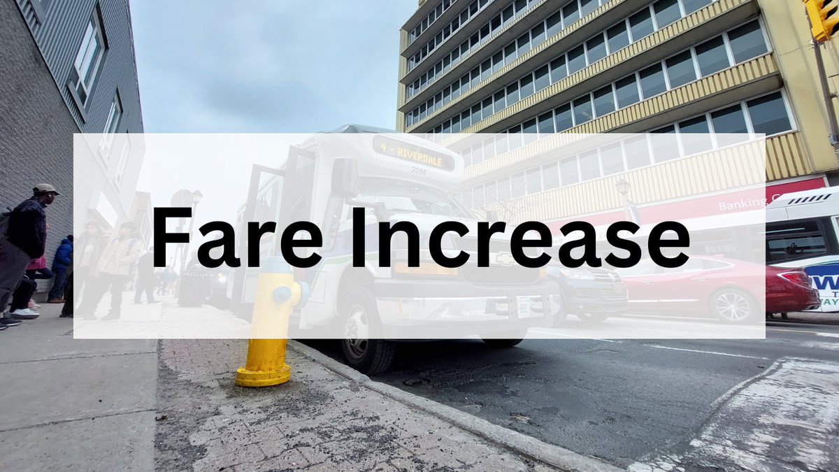 Remember that we are introducing an increase to our fares starting today. Find our new updated prices by visiting: Cornwall.ca/Transit 

N'oubliez pas que nous augmentons nos tarifs à partir d'aujourd'hui. Vous trouverez nos nouveaux prix ici: Cornwall.ca/Transit