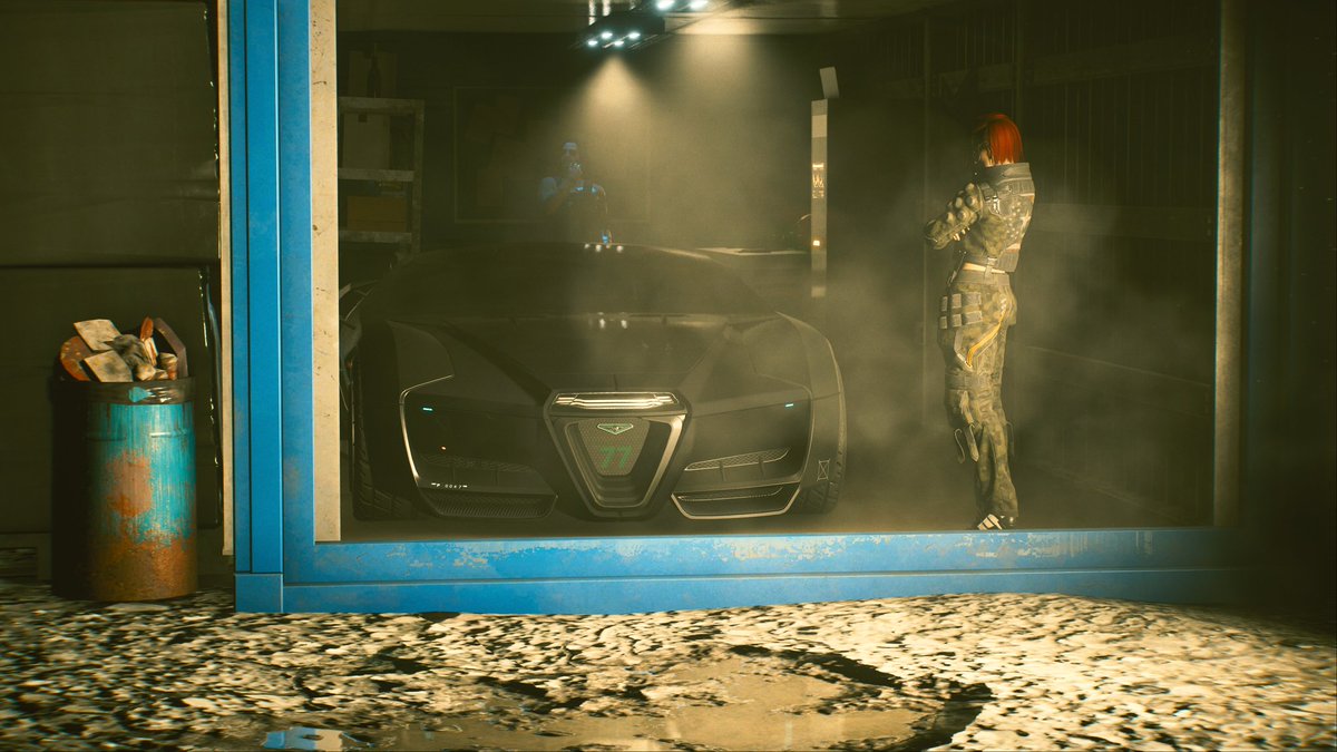 Artist2be42's tweet photo. Nice "Loot-Kiste" gefunden mit einem wunderschönen #Rayfield darin, den ich gleich mal inspiziere, einsteige und probefahre 🤩 #Cyberpunk2077 https://t.co/Mm986sihcH