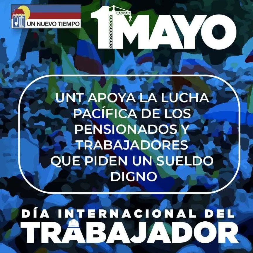 Ante la falta de oportunidades laborales y el bajo salario que ganan los trabajadores, una familia promedio debe contar con más de una fuente de trabajo, por eso desde #UNT respaldamos al sector laboral asalariado en sus justas luchas #VzlaExigeSalarioDigno
@partidountzulia