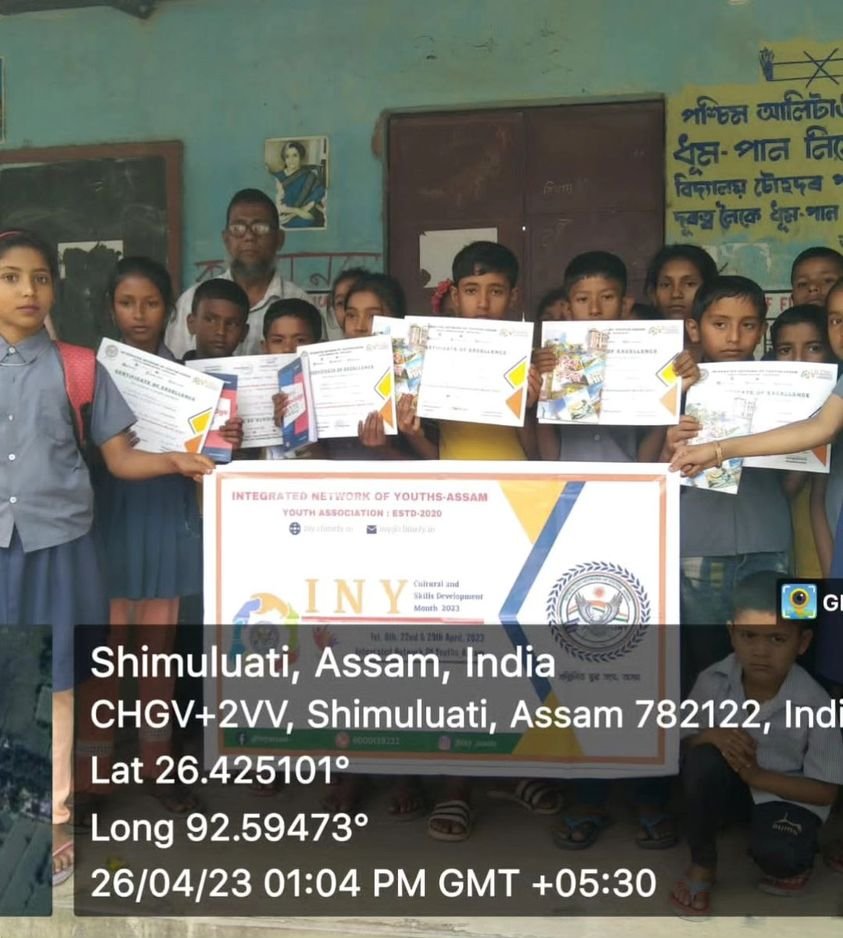 inyassam's tweet photo. #Sabbir_Ahmed led a team to organize a Quiz and Spelling Writing Contest for kids in remote area of Alitangoni on 26th April 2023. Such ground-level work encourages overall development and awareness. Special thanks to school authority #INYMonth2023 #quiz #Spellingwriting #NGO https://t.co/7hRIkqe2pm