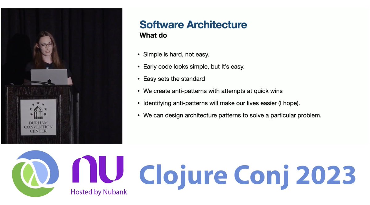 al_marrs's tweet image. Agree with @janetacarr - there isn't enough literature on architecture for functional programming languages. @clojure_conj #clojure #clojurescript
