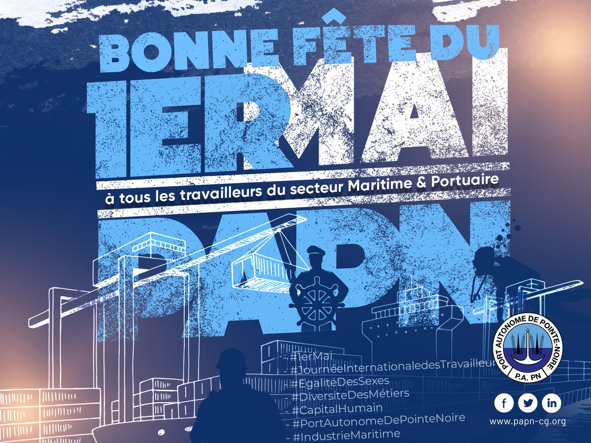 Le 1er mai, le monde entier célèbre la Journée Internationale des Travailleurs. Au Port Autonome de Pointe-Noire, nous sommes fiers de la contribution de nos employés et employées à l'essor du port et à l'économie du pays.