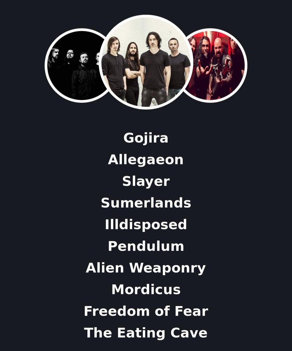 My top #Spotify artists for April. It was a great month for new discoveries and old favourites. #April #TopArtists #metaltwitter