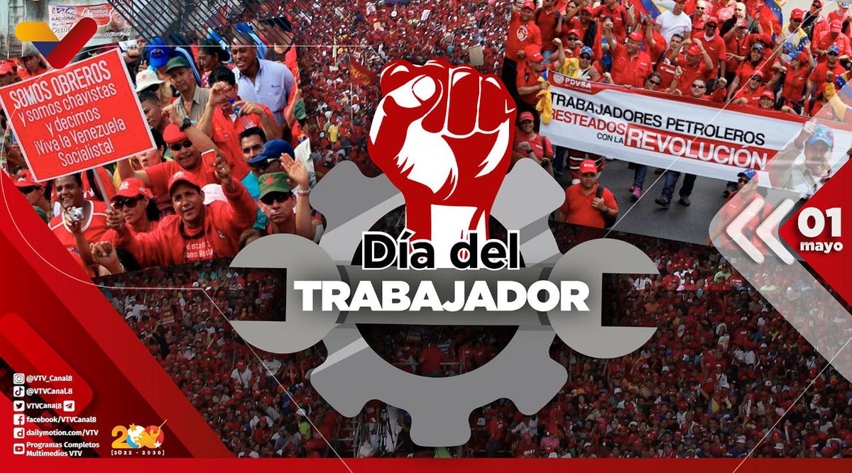 #EFEMÉRIDE🗓️| Cada #01May se celebra el Día Internacional de los Trabajadores. Esta fecha busca reivindicar los derechos sociales de los trabajadores, esas personas que todos los días prestan sus servicios en diferentes campos de trabajo. #TrabajoYPatria