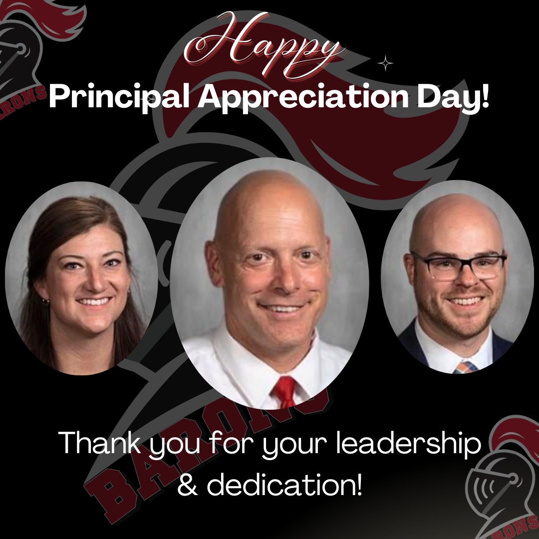 Today is Principal Appreciation Day! We wouldn't be where we are without the tireless leadership of our amazing school principals: Mr. Vince, Mr. Rentschler, & Mrs. Garrett! 😊 Give them a BIG round of applause & show them how much they're appreciated! 🤗 #ThankYouPrincipals
