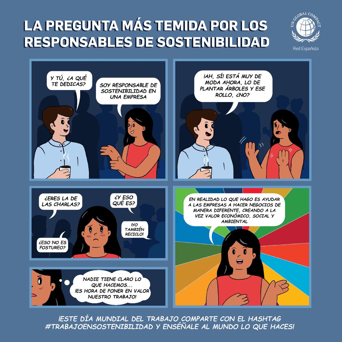 ¿Qué significa exactamente trabajar en #sostenibilidad?🌍

¡Feliz #DíaMundialTrabajadores y, especial a todos aquellos que trabajáis por un mundo más #sostenible!