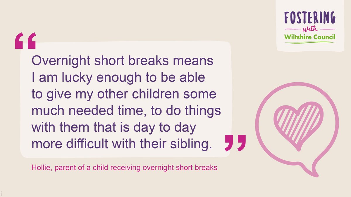 FosterWilts's tweet photo. As an overnight short breaks carer, the help and support you give to a local family is immeasurable. A massive 'thank you' to all our existing ONSB's carers. ❤️ https://t.co/dP1fAGWzdq