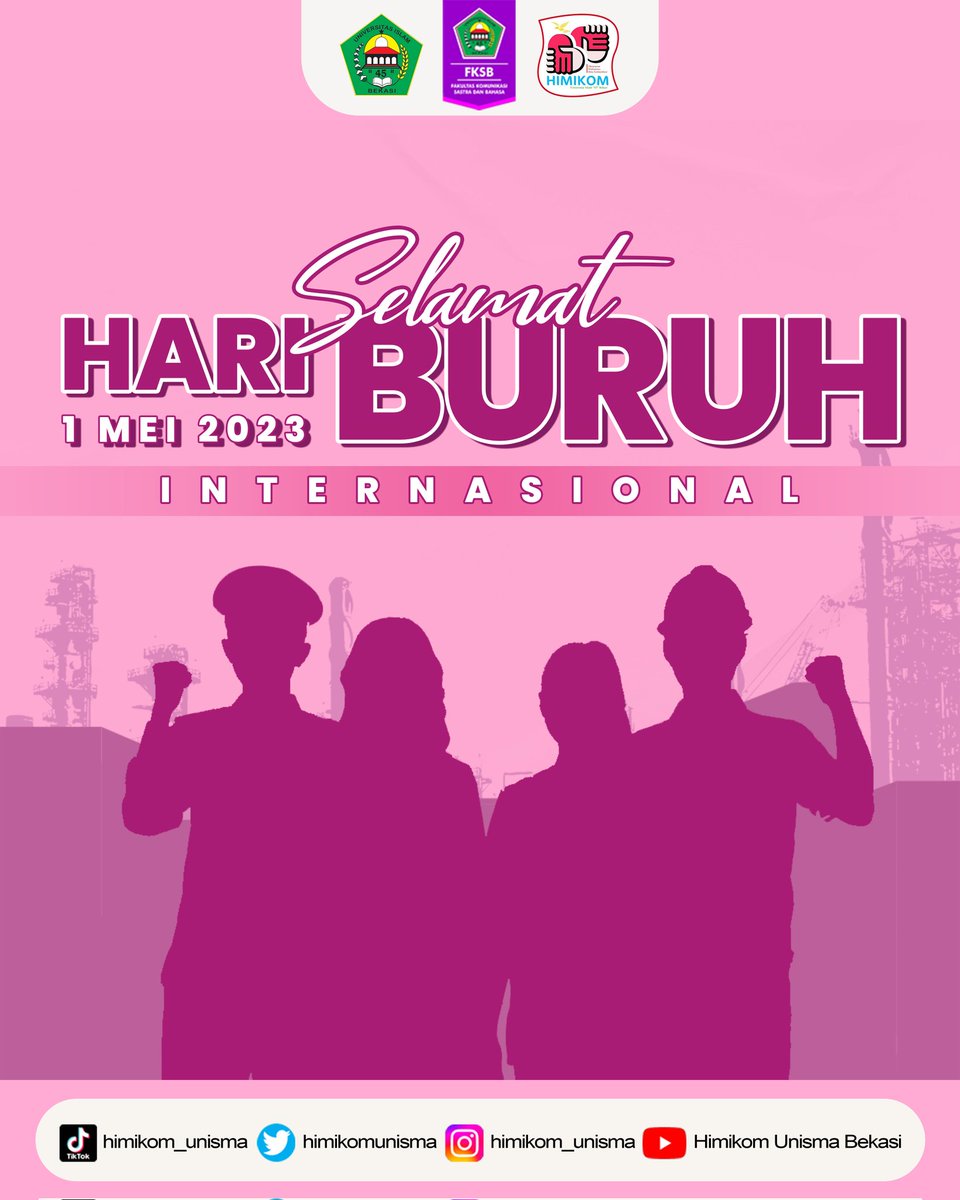 himikomunisma's tweet photo. Hallo Himifriendsss

Selamat Hari Buruh 💪
Apapun pekerjaannya layak untuk dihormati dan prestasinya patut untuk dibanggakan ✨

#HariBuruhInternasional
#Himikom
#freshinaction
#FKSB
#Ilmukomunikasi
#unismabekasi https://t.co/KfoqLSxCXj